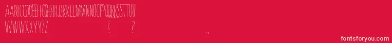 Whisperings Font – Pink Fonts on Red Background