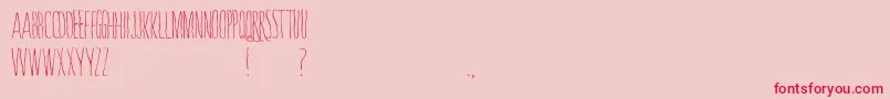 Whisperings Font – Red Fonts on Pink Background