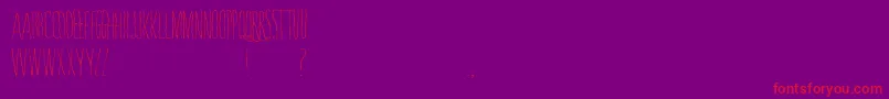 Whisperings Font – Red Fonts on Purple Background