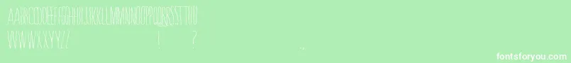 Whisperings Font – White Fonts on Green Background