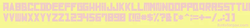 フォントMetropolische2016 – ピンクのフォント、黄色の背景