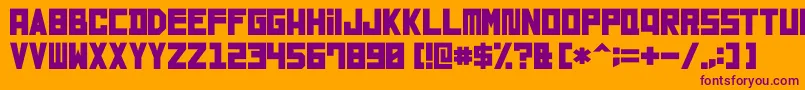 Шрифт Metropolische2016 – фиолетовые шрифты на оранжевом фоне