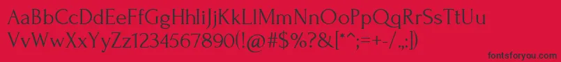 ForumRegular Font – Black Fonts on Red Background