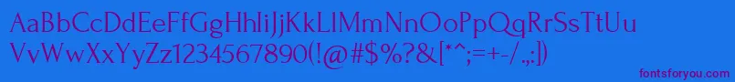 Шрифт ForumRegular – фиолетовые шрифты на синем фоне