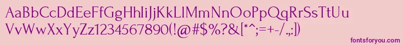 ForumRegular Font – Purple Fonts on Pink Background