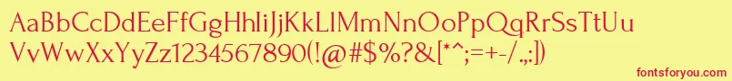 Подробнее о шрифте ForumRegular Шрифт ForumRegular – красные шрифты на жёлтом фоне