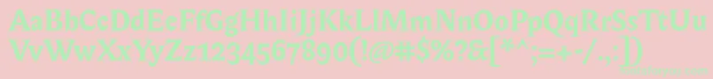 BiblonitcswashBold Font – Green Fonts on Pink Background