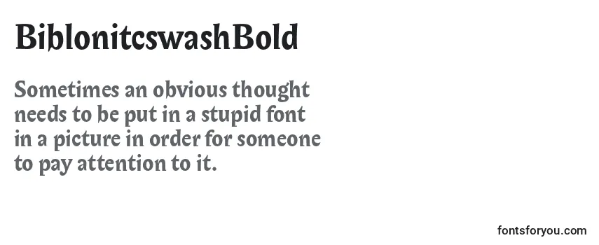BiblonitcswashBold-fontti