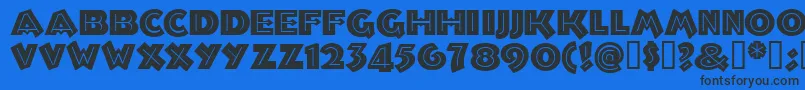 Troglodytenf Font – Black Fonts on Blue Background