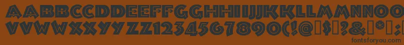 Troglodytenf Font – Black Fonts on Brown Background