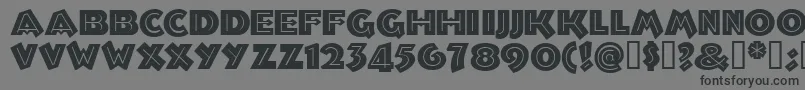 Troglodytenf Font – Black Fonts on Gray Background