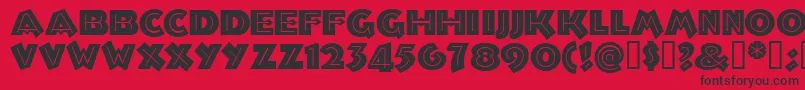 Troglodytenf Font – Black Fonts on Red Background