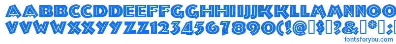 Troglodytenf Font – Blue Fonts on White Background