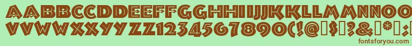 Troglodytenf Font – Brown Fonts on Green Background