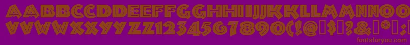 Troglodytenf Font – Brown Fonts on Purple Background