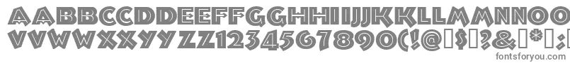 フォントTroglodytenf – 白い背景に灰色の文字