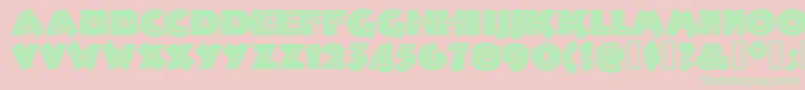 Troglodytenf Font – Green Fonts on Pink Background