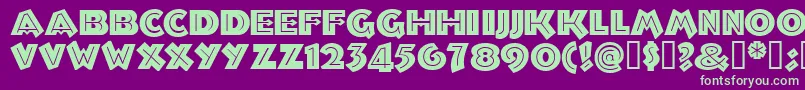 Troglodytenf Font – Green Fonts on Purple Background