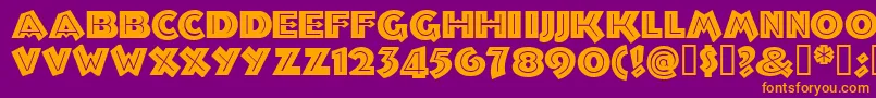 Troglodytenf Font – Orange Fonts on Purple Background