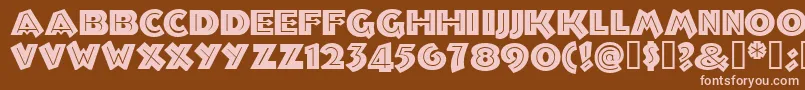 Troglodytenf Font – Pink Fonts on Brown Background