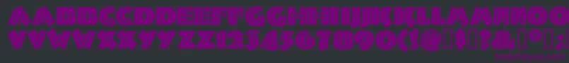 Troglodytenf Font – Purple Fonts on Black Background