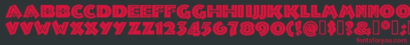 Troglodytenf Font – Red Fonts on Black Background