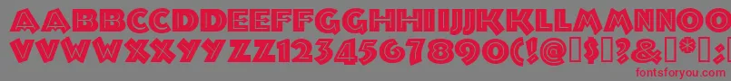 Troglodytenf Font – Red Fonts on Gray Background