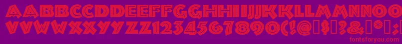 Troglodytenf Font – Red Fonts on Purple Background