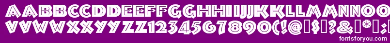 フォントTroglodytenf – 紫の背景に白い文字