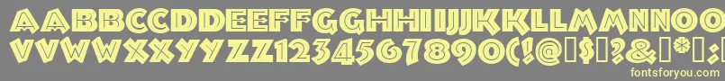 Troglodytenf Font – Yellow Fonts on Gray Background