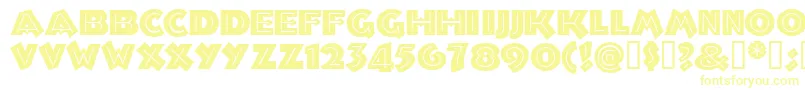 Troglodytenf Font – Yellow Fonts on White Background