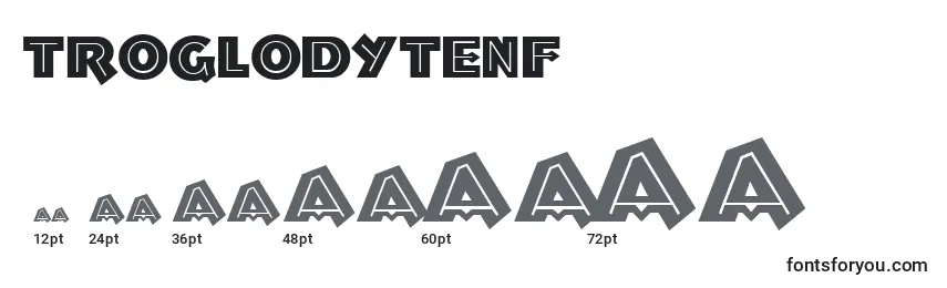 Troglodytenf (43072) Font Sizes