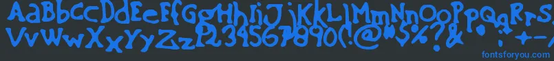 SinkingShip Font – Blue Fonts on Black Background