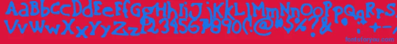 SinkingShip Font – Blue Fonts on Red Background