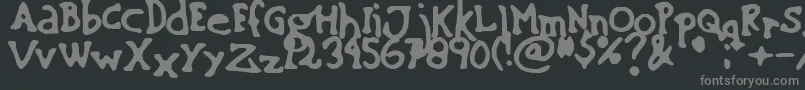 フォントSinkingShip – 黒い背景に灰色の文字