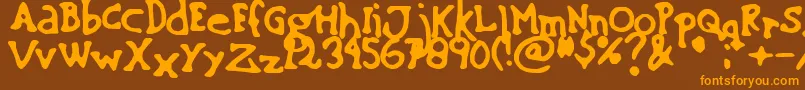 SinkingShip Font – Orange Fonts on Brown Background
