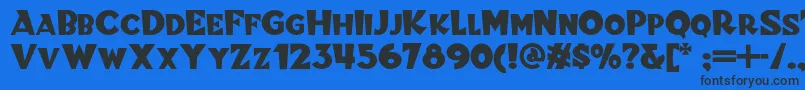 Blitzkriegnf Font – Black Fonts on Blue Background