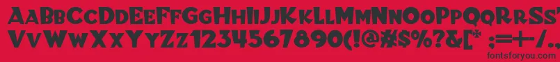 Blitzkriegnf Font – Black Fonts on Red Background