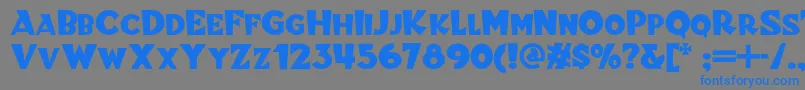 Blitzkriegnf Font – Blue Fonts on Gray Background