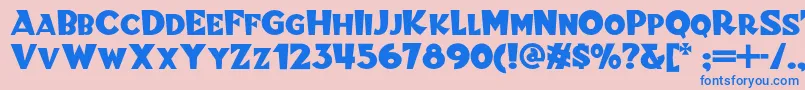 Blitzkriegnf Font – Blue Fonts on Pink Background