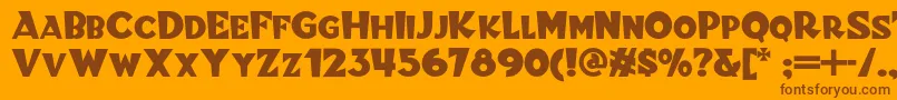 Blitzkriegnf Font – Brown Fonts on Orange Background