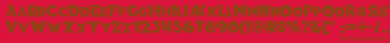 Blitzkriegnf Font – Brown Fonts on Red Background