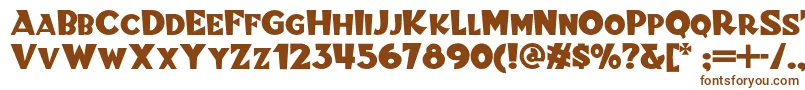 Blitzkriegnf Font – Brown Fonts on White Background