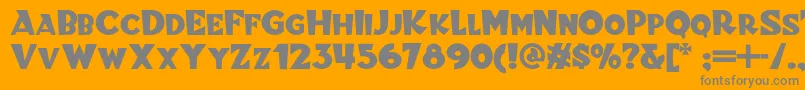 Blitzkriegnf-Schriftart – Graue Schriften auf orangefarbenem Hintergrund