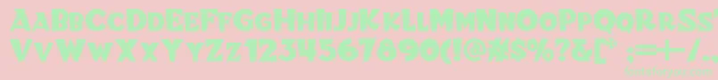 Blitzkriegnf Font – Green Fonts on Pink Background