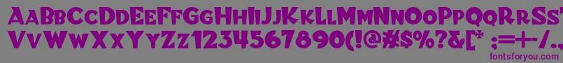 Blitzkriegnf Font – Purple Fonts on Gray Background