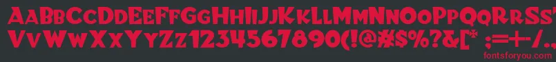 Blitzkriegnf Font – Red Fonts on Black Background