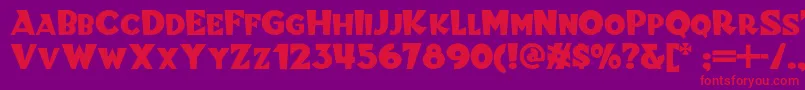 Blitzkriegnf Font – Red Fonts on Purple Background