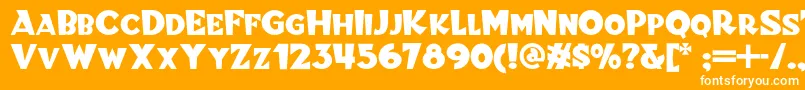 Blitzkriegnf Font – White Fonts on Orange Background