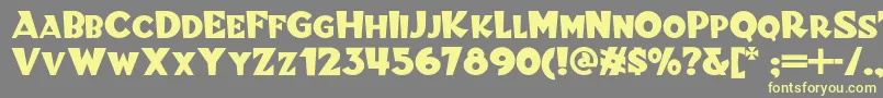 Blitzkriegnf Font – Yellow Fonts on Gray Background